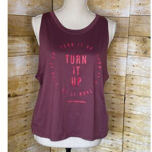 BURN BOOT CAMP ATHLETIC WEAR WIDE ARM RACERBACK ACTIVEWEAR MUSCLE TANK SZ. LARGE